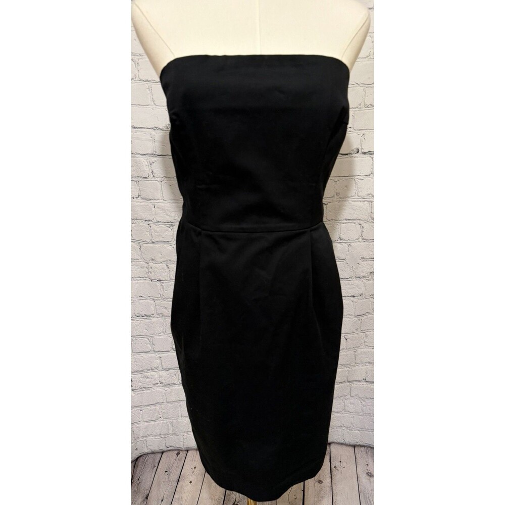 Express Women's Black Strapless Mini Dress Cocktail Zip Up Size 10 - Picture 2 of 6